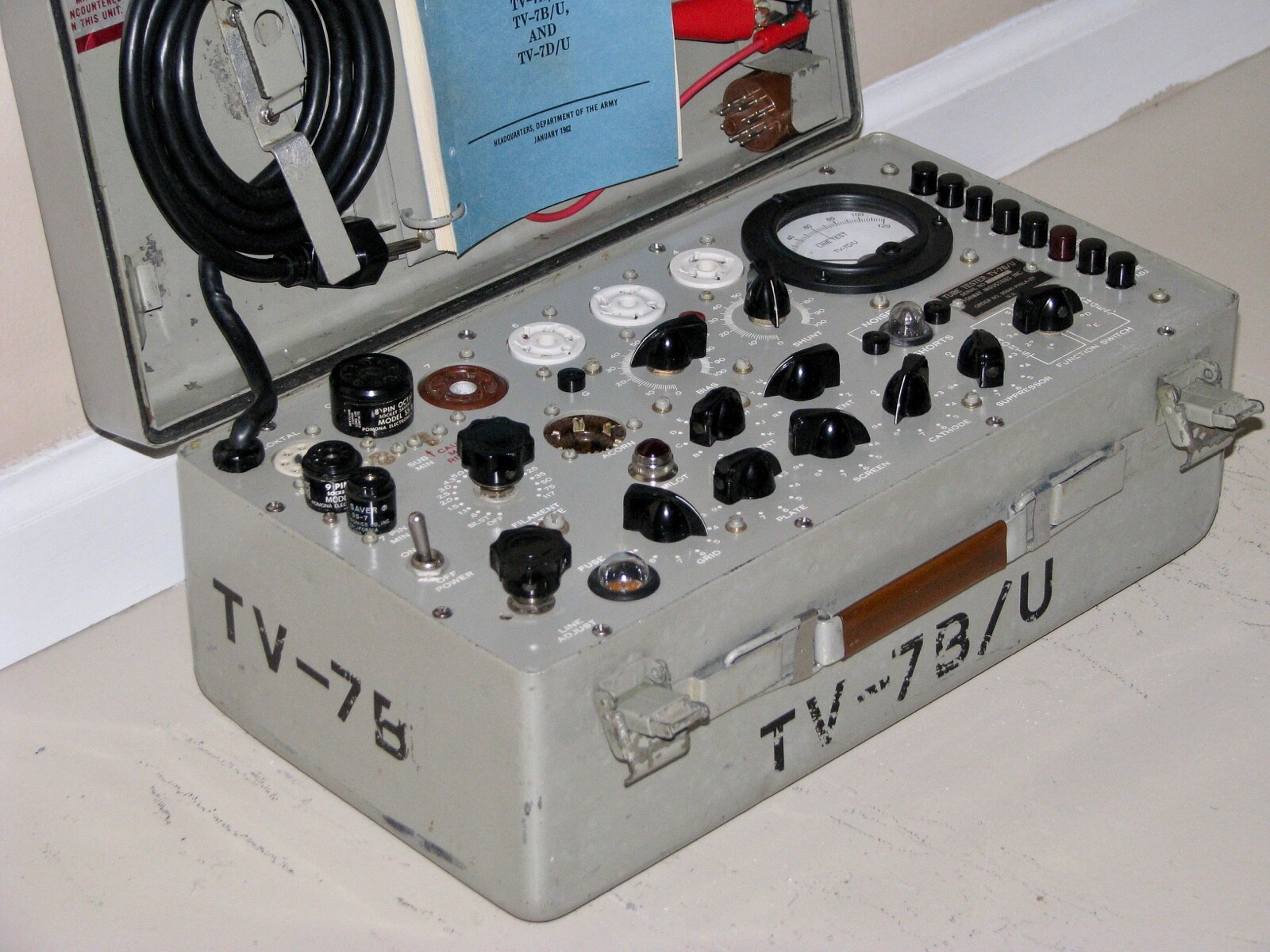 Military TV-7B/U Mutual Conductance Tube Tester - Calibrated