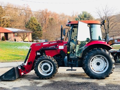 CASE 4X4 X 70 LOADER TRACTOR LOADER FULL CAB RUBBER TIRE BOB CAT NICE  SNOW PLOW