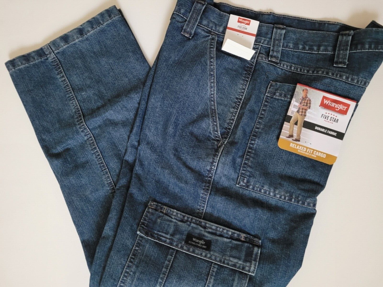 Wrangler Men's Cargo Jeans 6 Pocket - Relaxed Fit Wrangler Men's Cargo Jeans 6 Pocket - Relaxed Fit