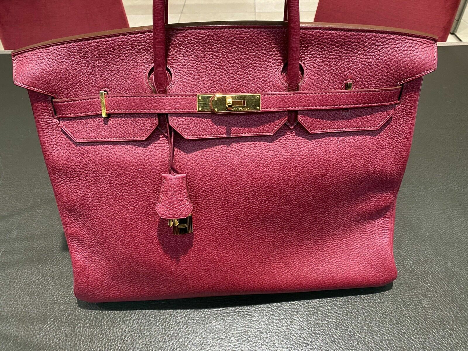 HERMÈS Vintage Birkin Bag 40 Damen Tasche Handtasche Togo HERMÈS Vintage Birkin Bag 40 Damen Tasche Handtasche Togo