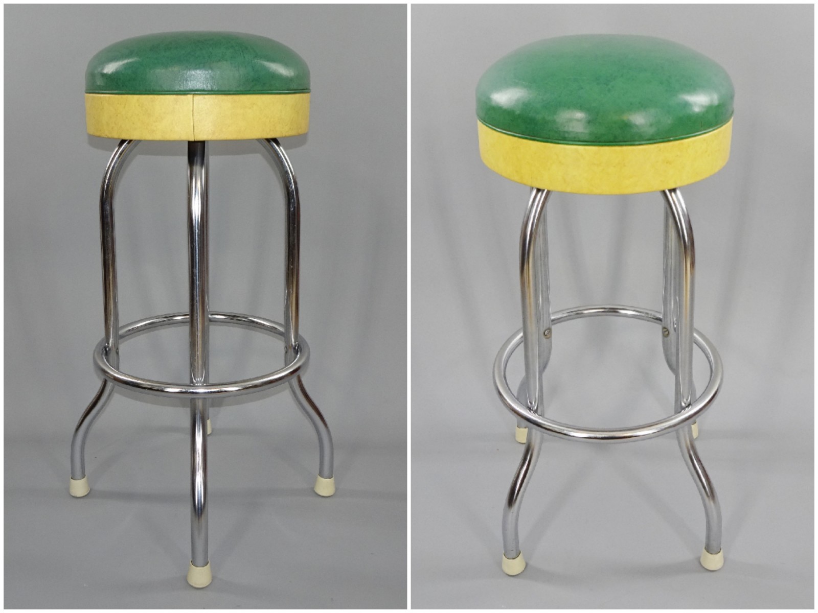 Vintage 1950's-1960's Swiveling Diner/Bar Stool by Duro Chrome Corp.