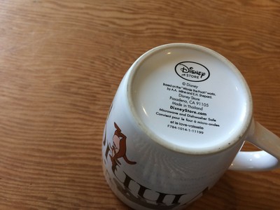 Winnie the Pooh Disney Store mug, whole family, Christopher, Eeyore, Tigger...