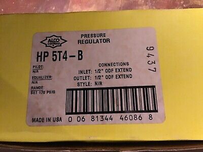 Alco Controls HP 5T4-B Pressure Regulator 1/2  Inlet And Outlets