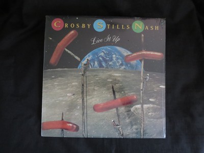 CROSBY STILLS & NASH, Live It Up USA New Old Stock Sealed LP 