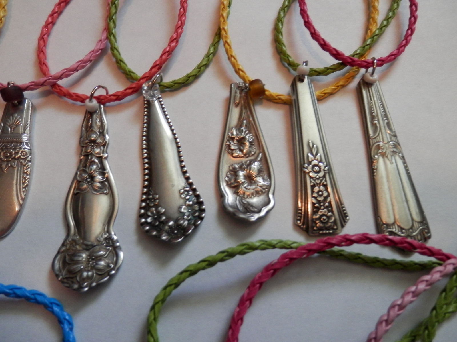 20 Vintage Silverplate Flatware Jewelry Necklace Pendants Wholesale Lot Wedding