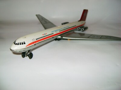 置物 40s vintage plane Europe Old 1940s Hubley Diecast P-38 Toy Airplane With Retractable