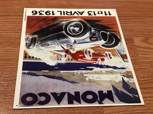 8x10 Monaco 11 ET 13 Avril 1936 Metal Tin Mini Poster Sign