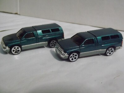 2 Variations 1995 Model Series Hotwheels Dodge Ram 1500 5 DOT & 5 DOT White