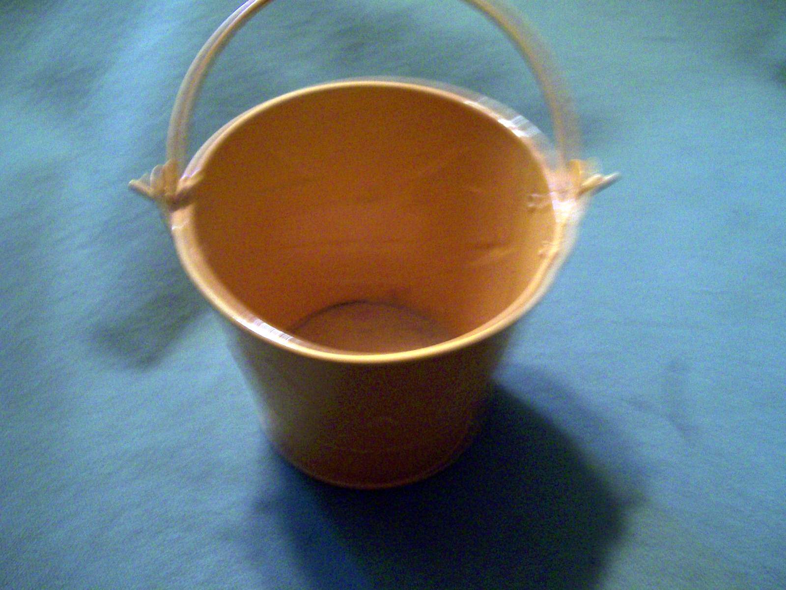 Mini Orange Pumpkin Face Tin Bucket Pail 4