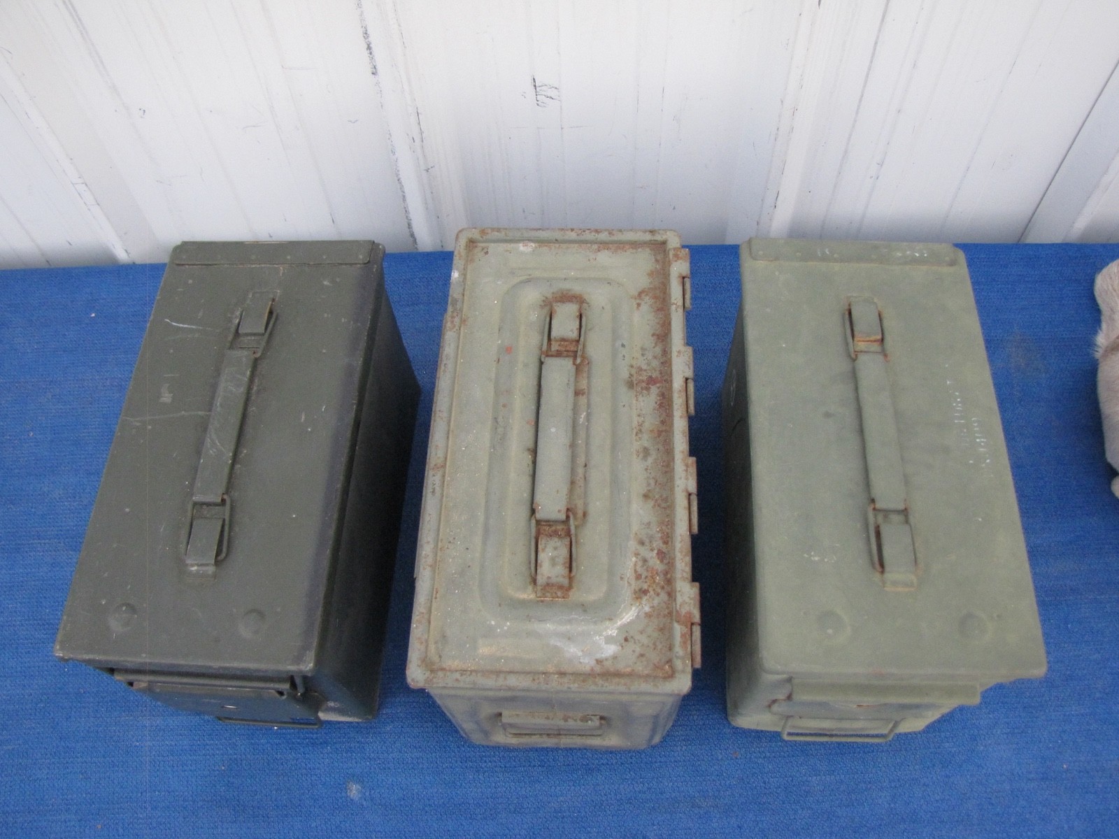 3 Pack 50 Cal Ammo Can Box Army Military M2A1 Metal Storage