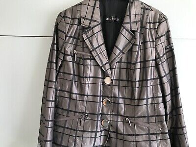 Airfield Ladies Jacket size EU 46 Brown with Black check New