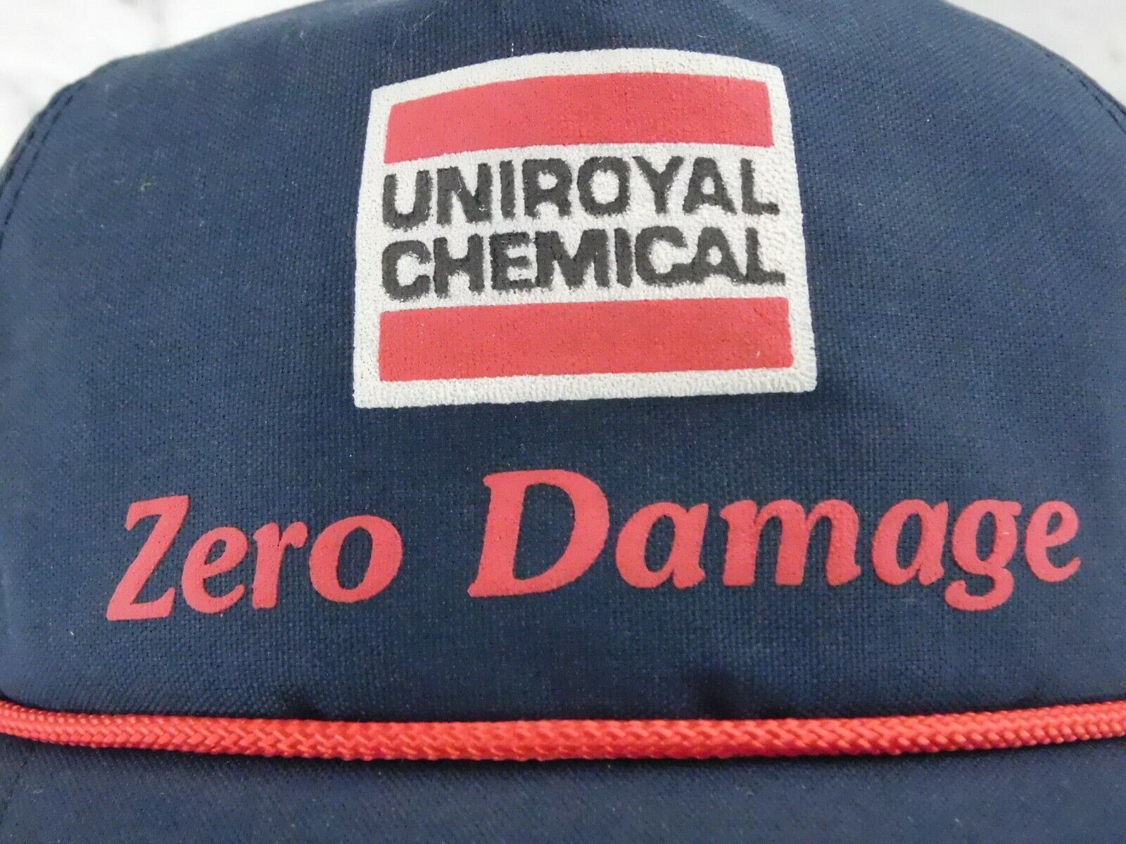 Vintage UNIROYAL CHEMICAL ZERO DAMAGE Unisex Snapback Adult Trucker Cap Hat USA
