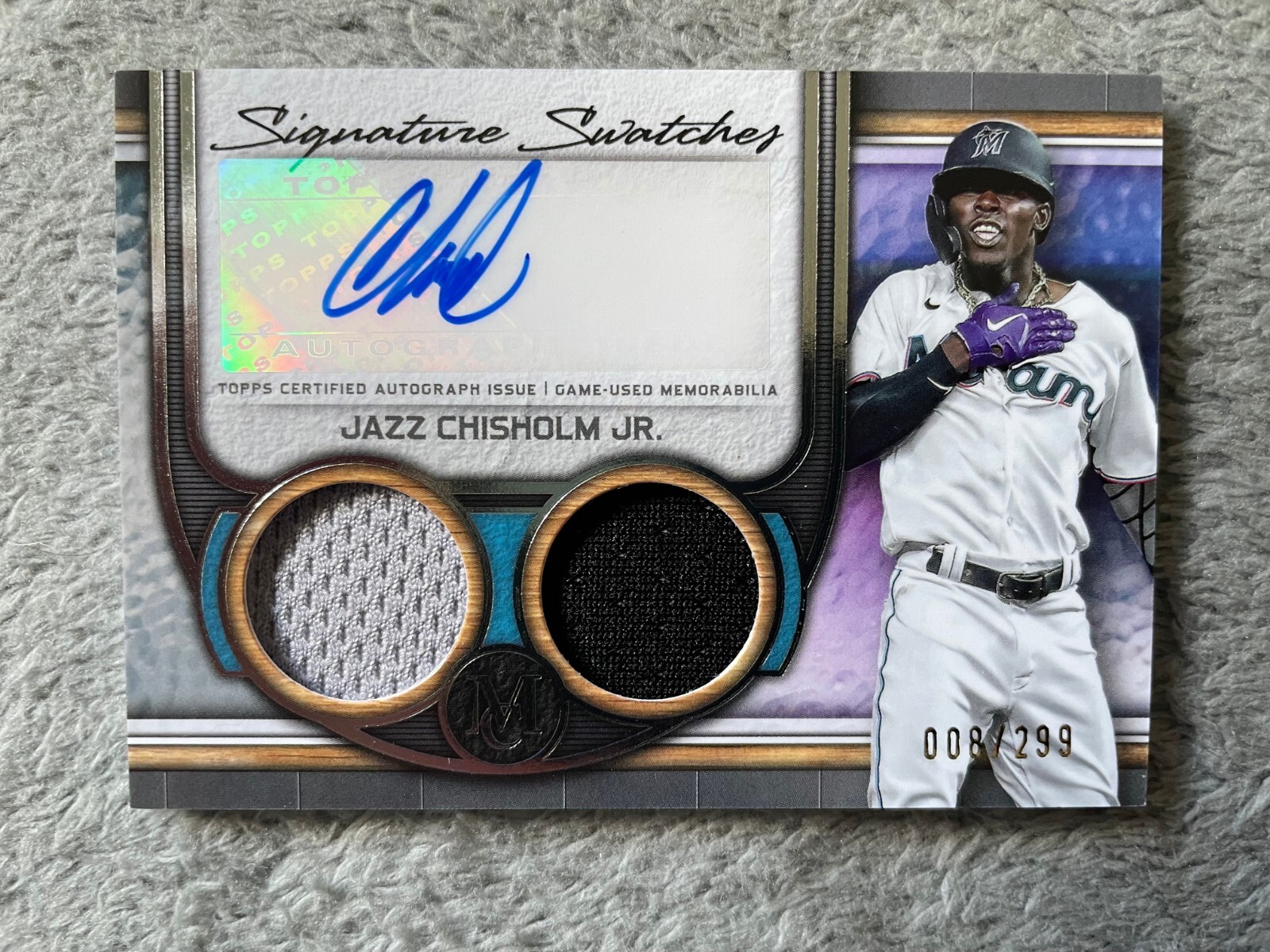 topps clearly authentic2022 ジャズチザムjr Jazz Chisholm Jr