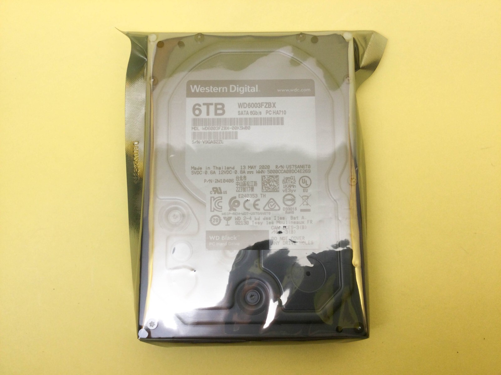 Western Digital WD6003FZBX（3.5 HDD 6TB） WD Black 6TB Performance Internal Hard Drive - 7200 RPM