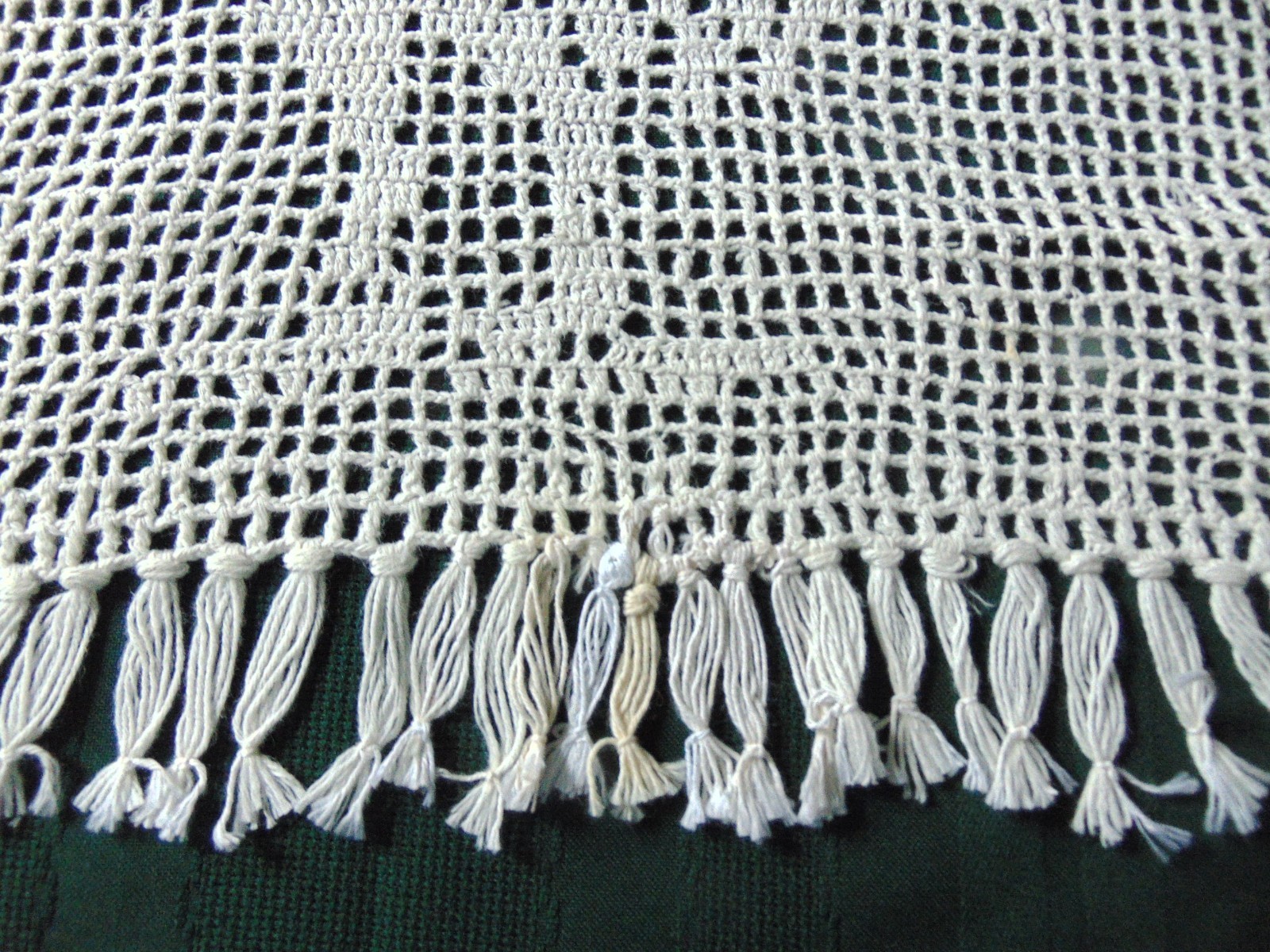 With documentation ~Antique Hand Crocheted FRINGED Doilie 13