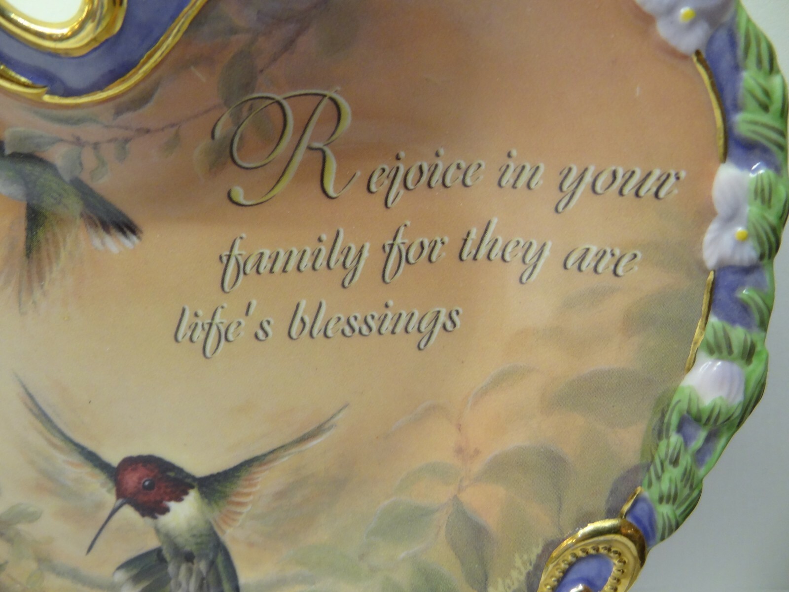 BRADFORD EXCHANGE LIFE'S BLESSING GIFTS OF YOUR HEART LIMITED EDITION PLATE