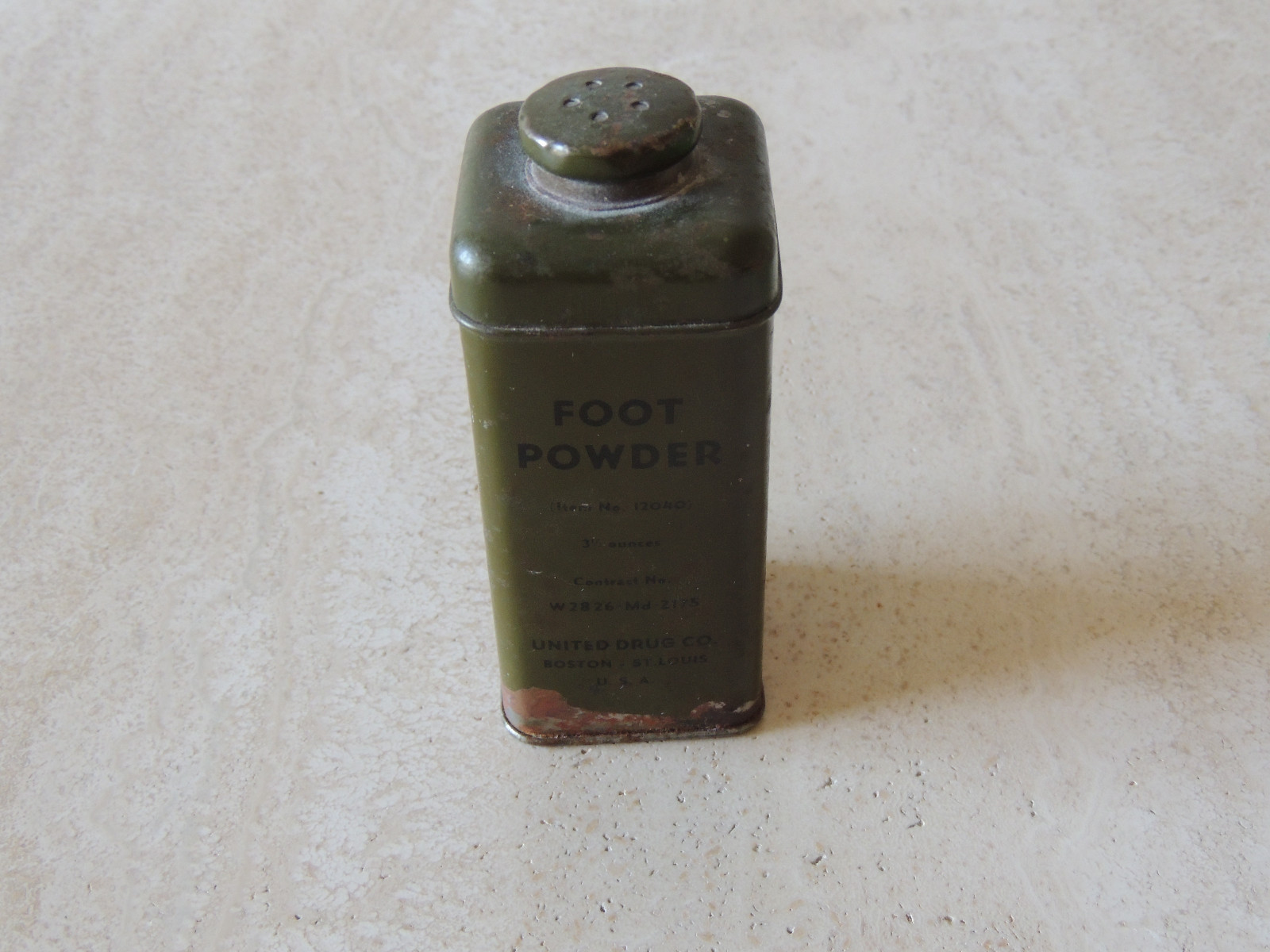 Vintage  Foot Powder- United Drug Company/ USA  3.1/2 OZ   ALMOST FULL