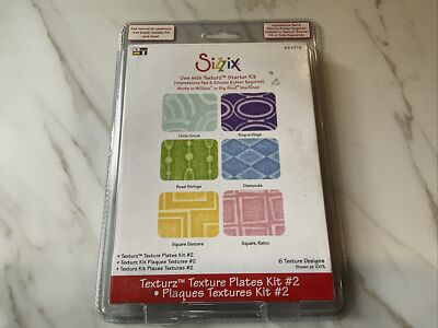 Sizzix Texturz Texture Plates Kit #2, Shapes Patterns.