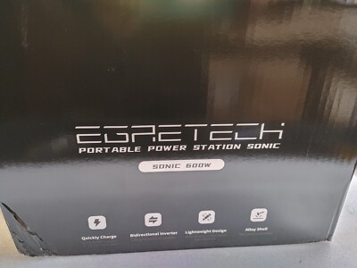 Egretech Portable Power Station  Sonic 600W ,  Open box