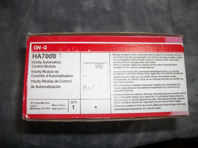 ON-Q Legrand HA7000 INTUITY AUTOMATION CONTROL MODULE
