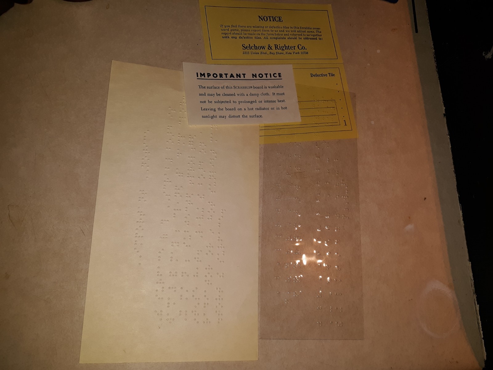 COMPLETE DELUXE BRAILLE BOARD & TILES SCRABBLE SEGMENTED ROTATING BOARD