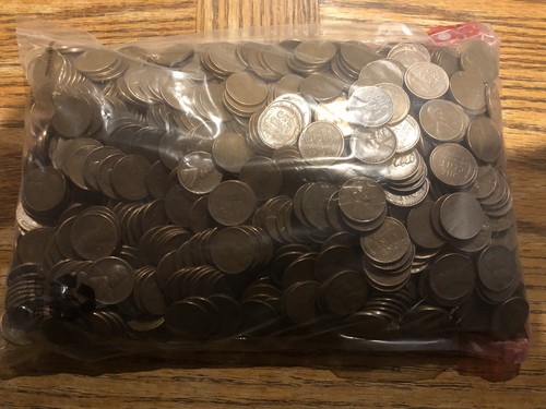 Bag Of 1000 Mixed Date Circulated Wheat Cents P&D Mints (1940-1958)