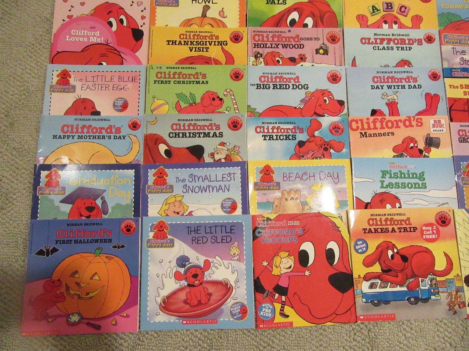 Lot of 68 Clifford the Big Red Dog Picture Books 6HC 62SC all Different