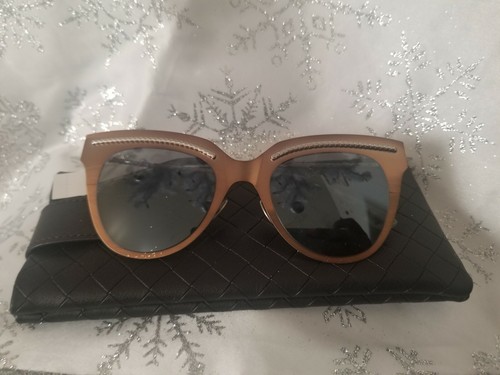 Pre-owned Bottega Veneta Bv0030s--003 Bronze Silver Grey Sunglasses