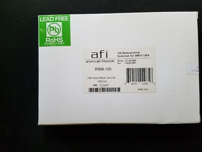  American Fibertek RRM-100+ FM Video Rack Card Rx-850nm