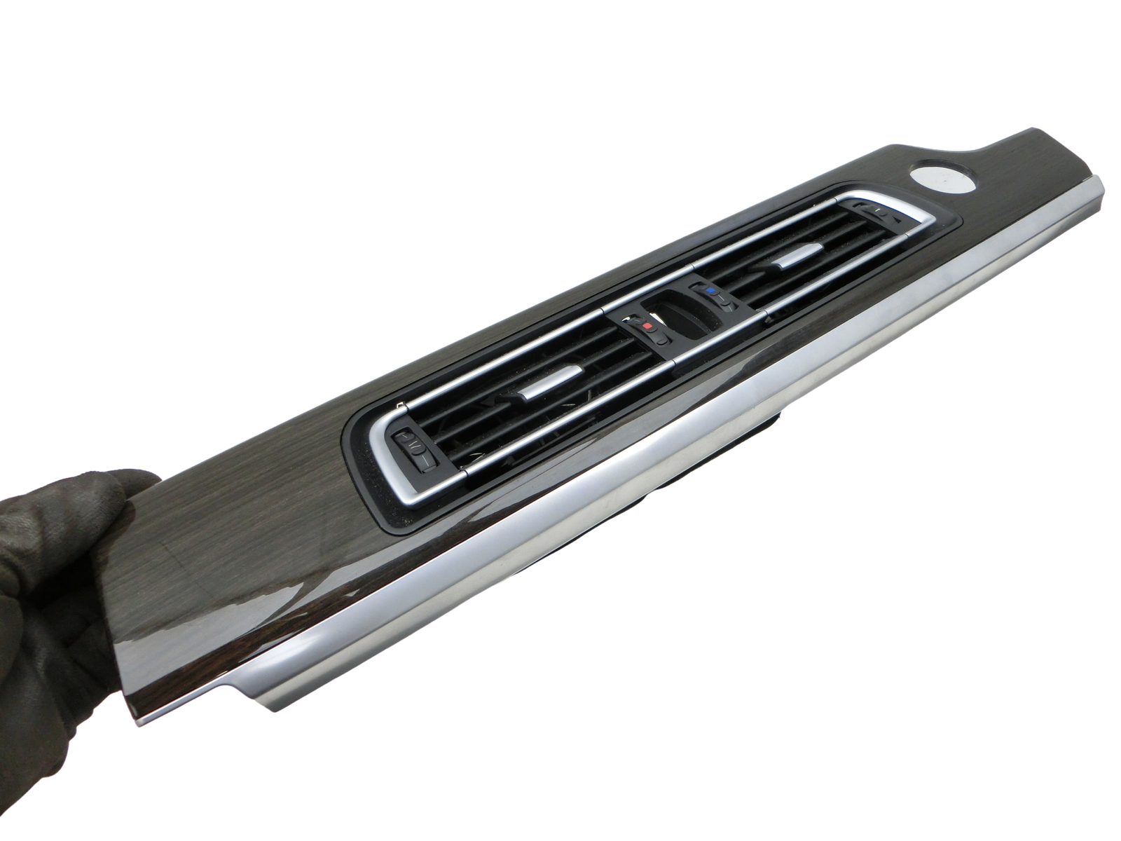 BMW F02 F01 730d 08-12 Luftdusche Luftdüse Mitte mit Holzdekorleiste Einbaurahmen  - Bild 1