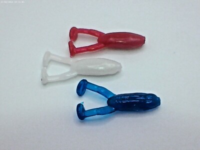 Micro Frog Soft Plastic Fishing Lures Baits Tackle Crappies Sun Fish Micro Small