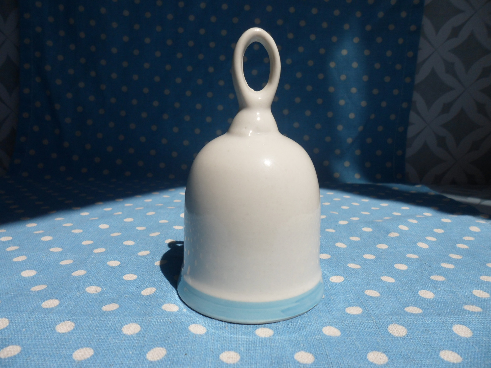 Holly Hobbie Stoneware Blue Girl Collectibles Bell  