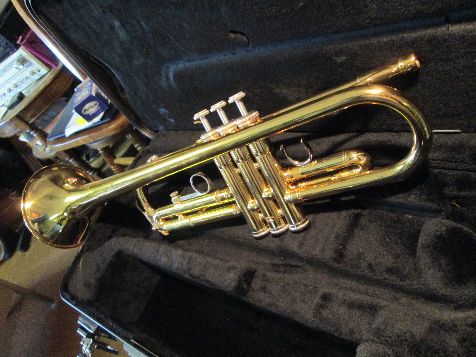 YAMAHA ytr200ad II Trumpet & Case #UXX624 MIC SUPER CLEAN & functional