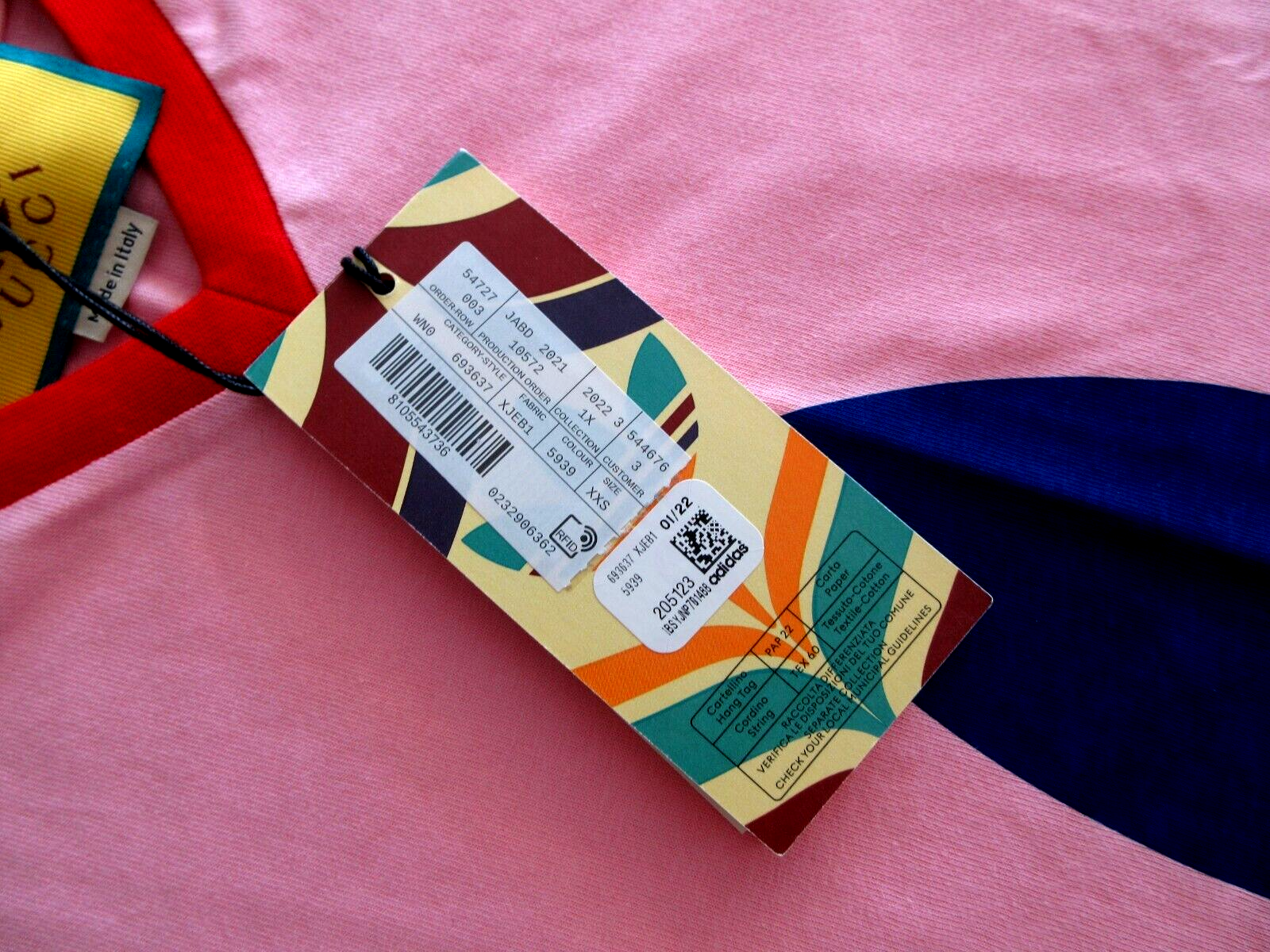 Pre-owned Gucci X Adidas Cropped Pink T-shirt Women's Size Xxs Authentic 693637