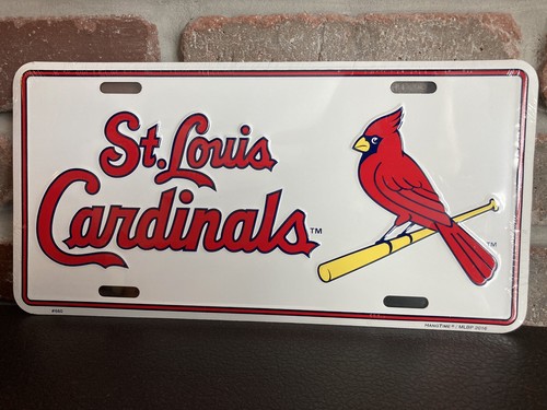 RARE St Louis Cardinals MLB Metal Embossed License Plate 6 X