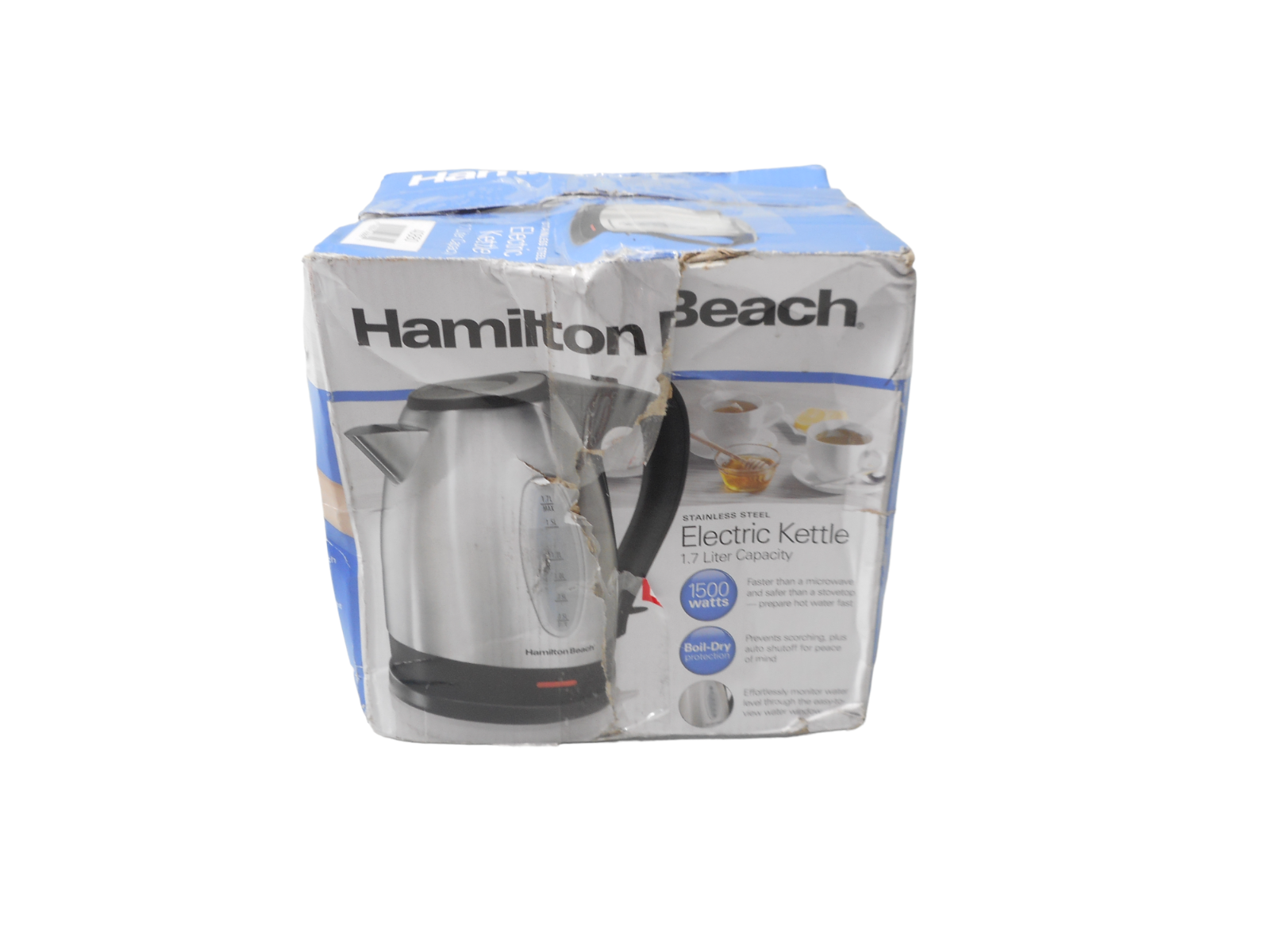 Hamilton Beach 40880 Stainless Steel Electric Kettle, 1.7-Liter