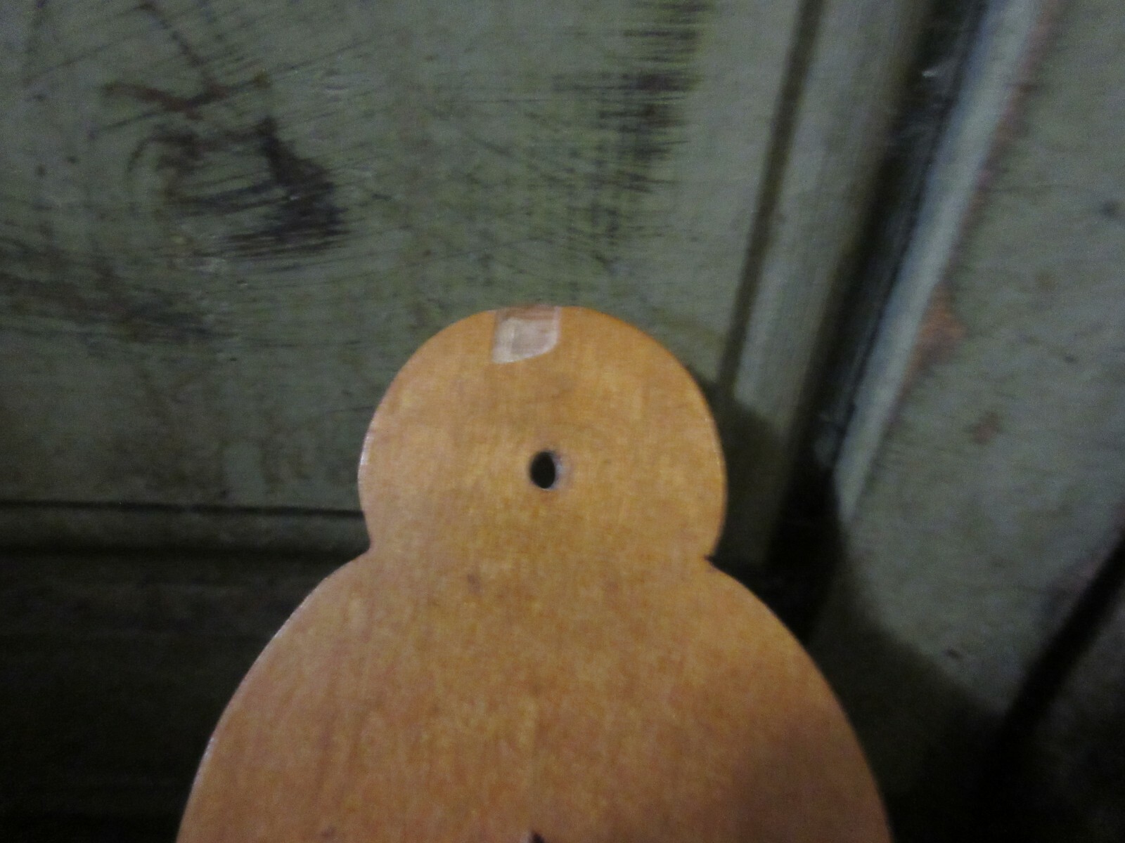 Vintage Folk Art Hand Made Wooden Spice Box - Wall Hanging IRON INLAID