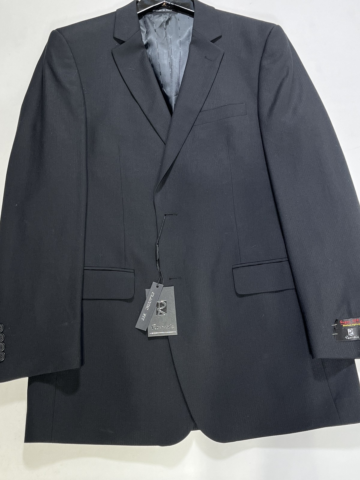 Mens Renoir Two Tone Black Sports Coat 40L NEW