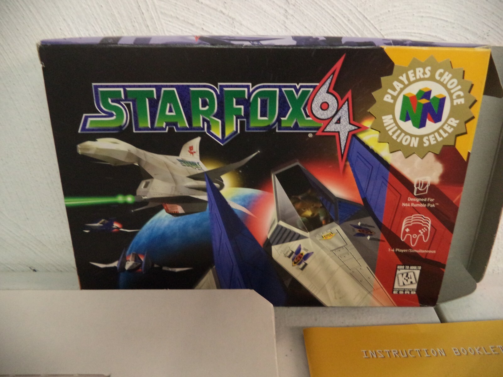 NINTENDO 64 - N64 - STARFOX 64 GAME IN BOX - PLAYER'S CHOICE - LQQK!!!
