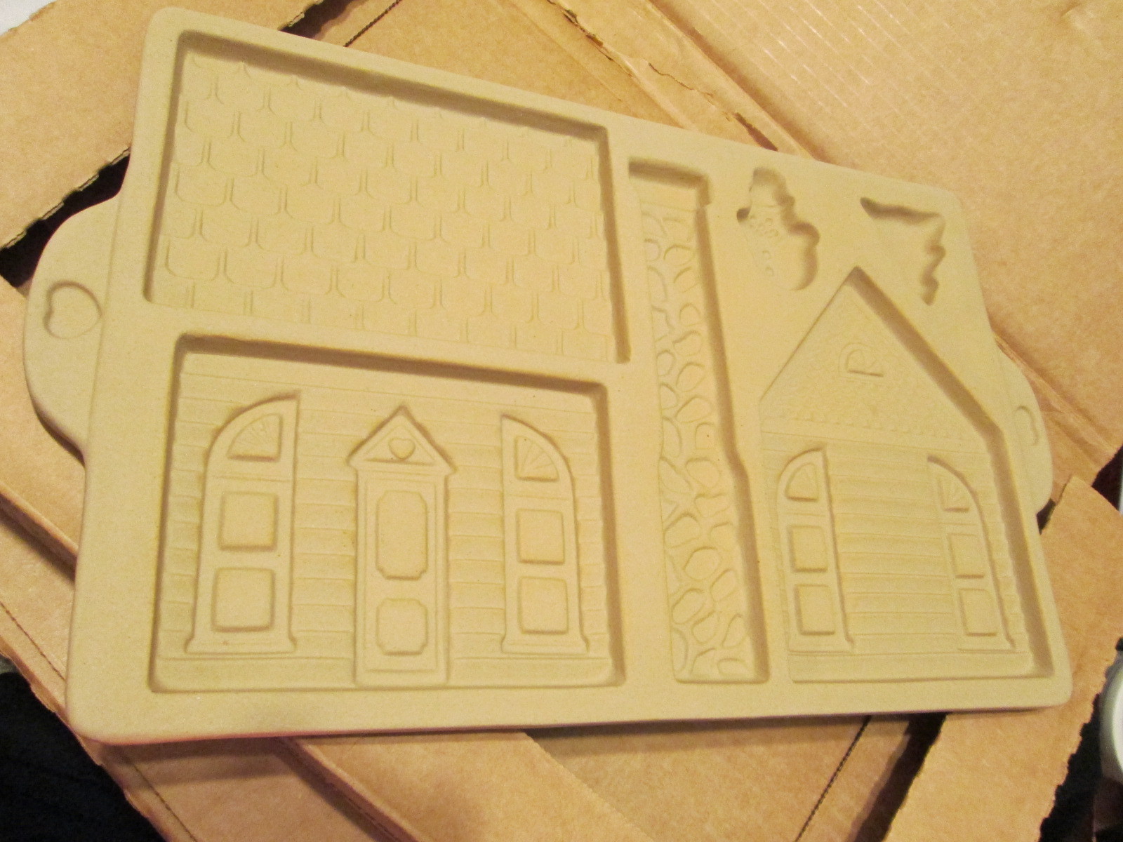 Pampered Chef Gingerbread Molds Kit House Home town Train 1800 1806 Lot of 2 Set