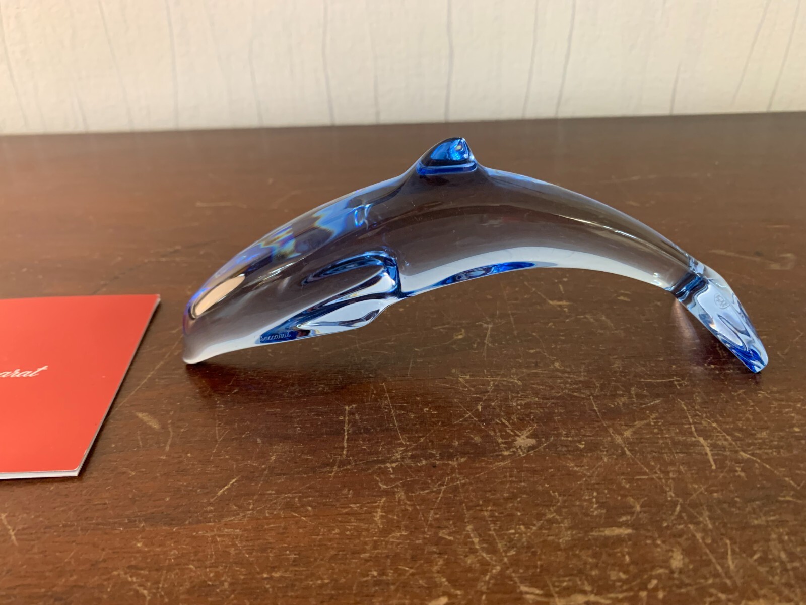バカラ置物　イルカ バカラ Baccarat クリスタルガラス イルカ ドルフィン｜Yahoo!フリマ