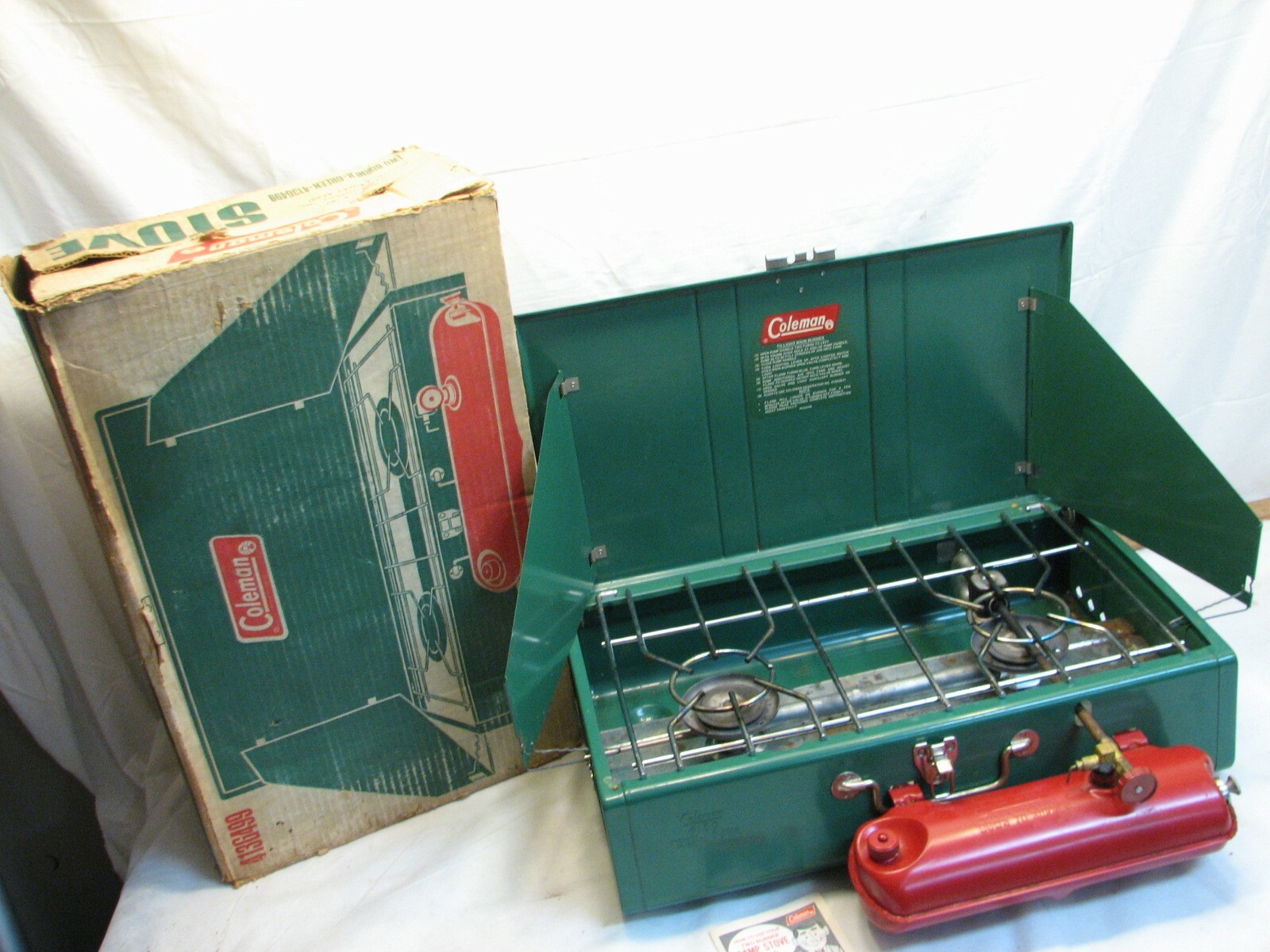 バーベキュー・調理用品 COLEMAN 413H499J the twoburner Coleman 413G499 Two Burner Green Stove Camping 413G 499 | eBay