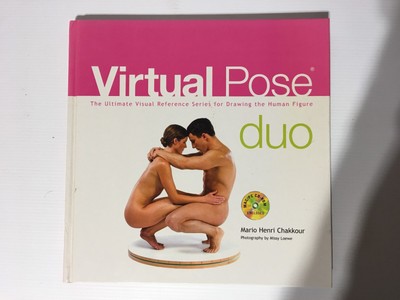 Virtual Pose Duo book w/CD for art students life drawing poses human figure new