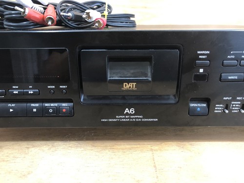 Sony DTC-A6 DAT Digital Audio Tape Deck Recorder Player W/ Cables Rack Mountable