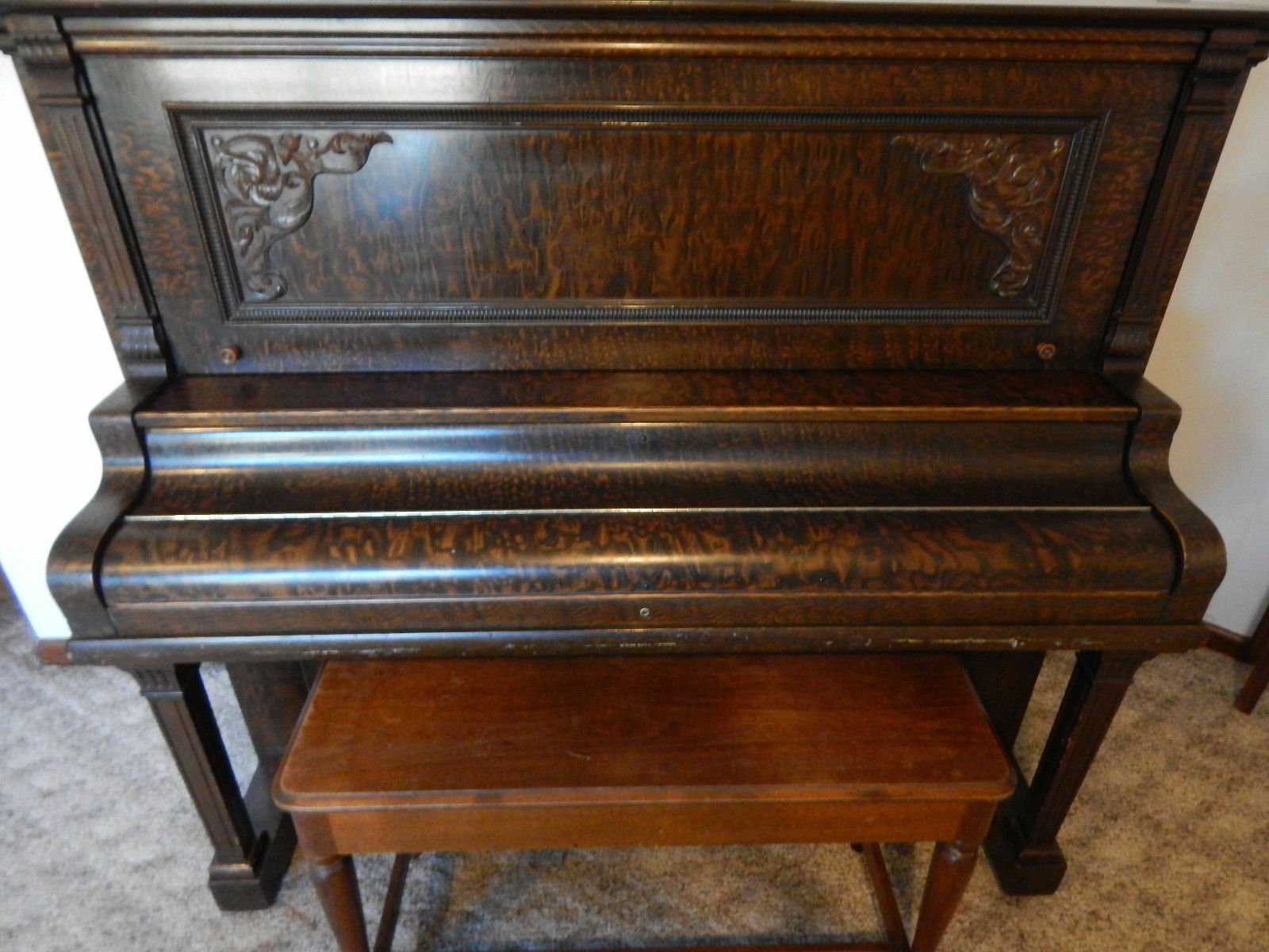 1913 Joseph Gramer Boston Upright Piano
