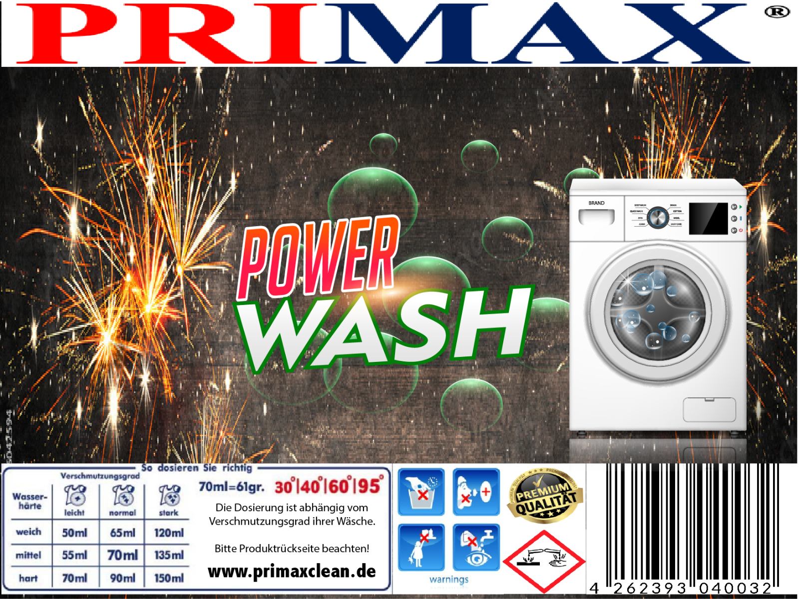 20 L Primax PowerWash NEUHEIT 2x10L TIPP! 20L NewYear Edition Flüssigwaschmittel