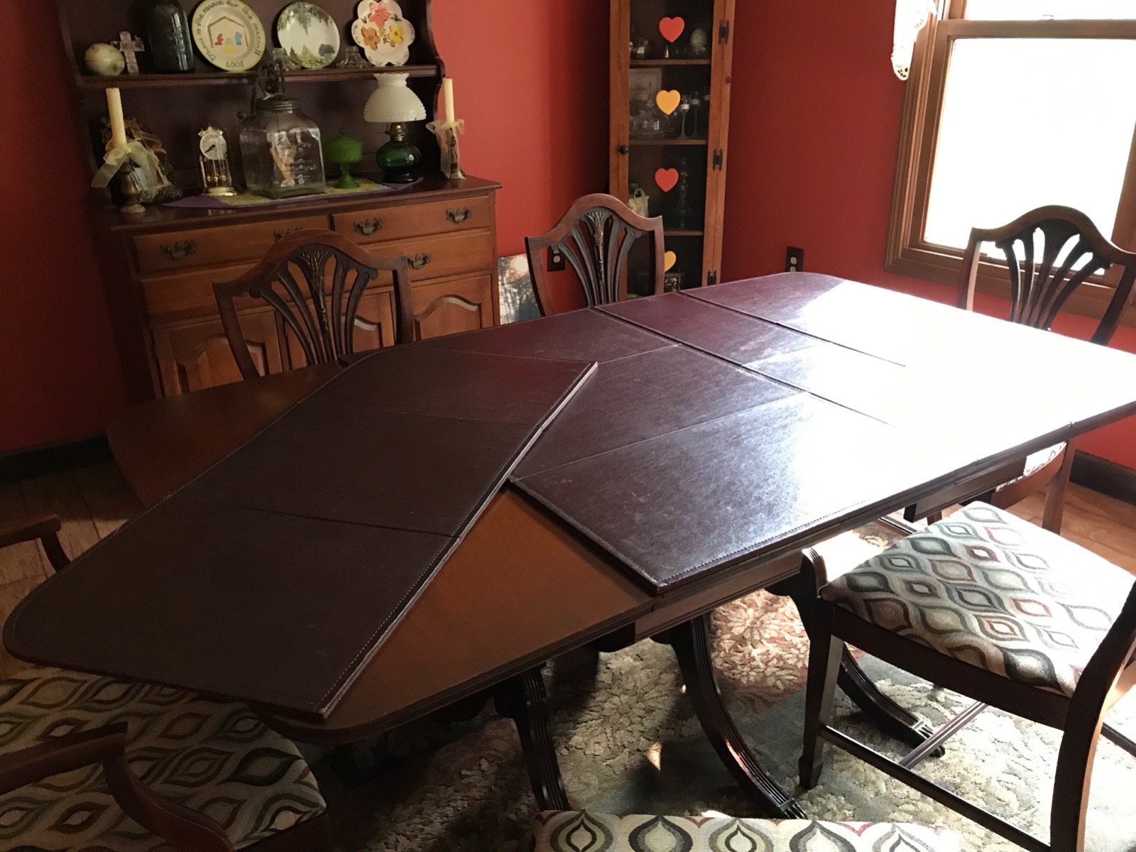 Antique Dining Room Table and Chairs from The Jake Tennenbaun Co.,Ohio-Est.1886