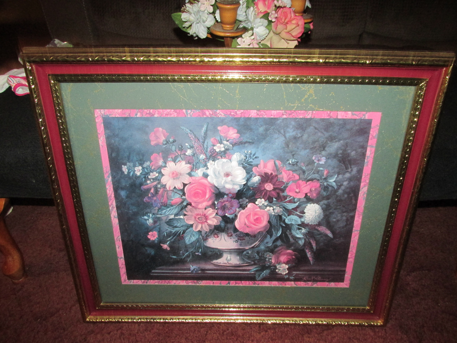 HOME INTERIORS FLORAL PICTURE  BY'' ALBERT WILLIAMS