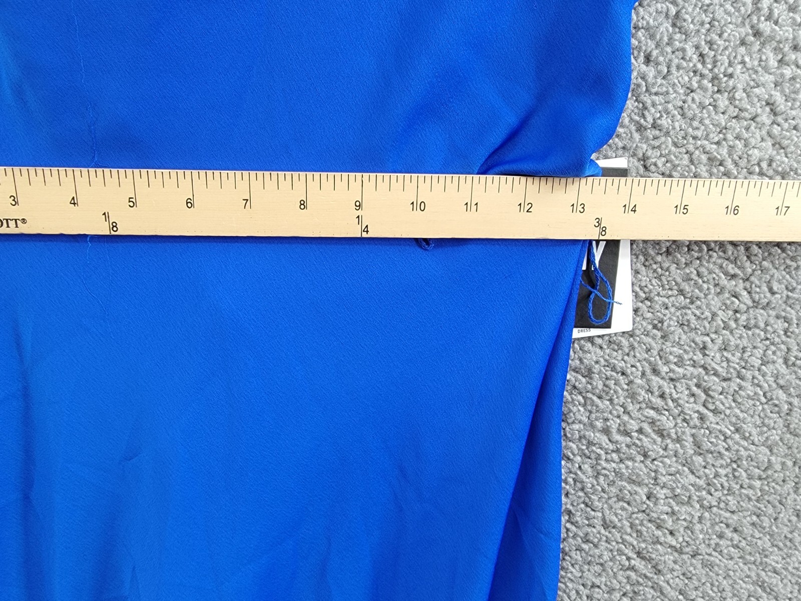 DKNY Cowlneck Dolman-Sleeve Belted Midi Dress Womens 6 Sapphire Side Zip Closure - Picture 7 of 16