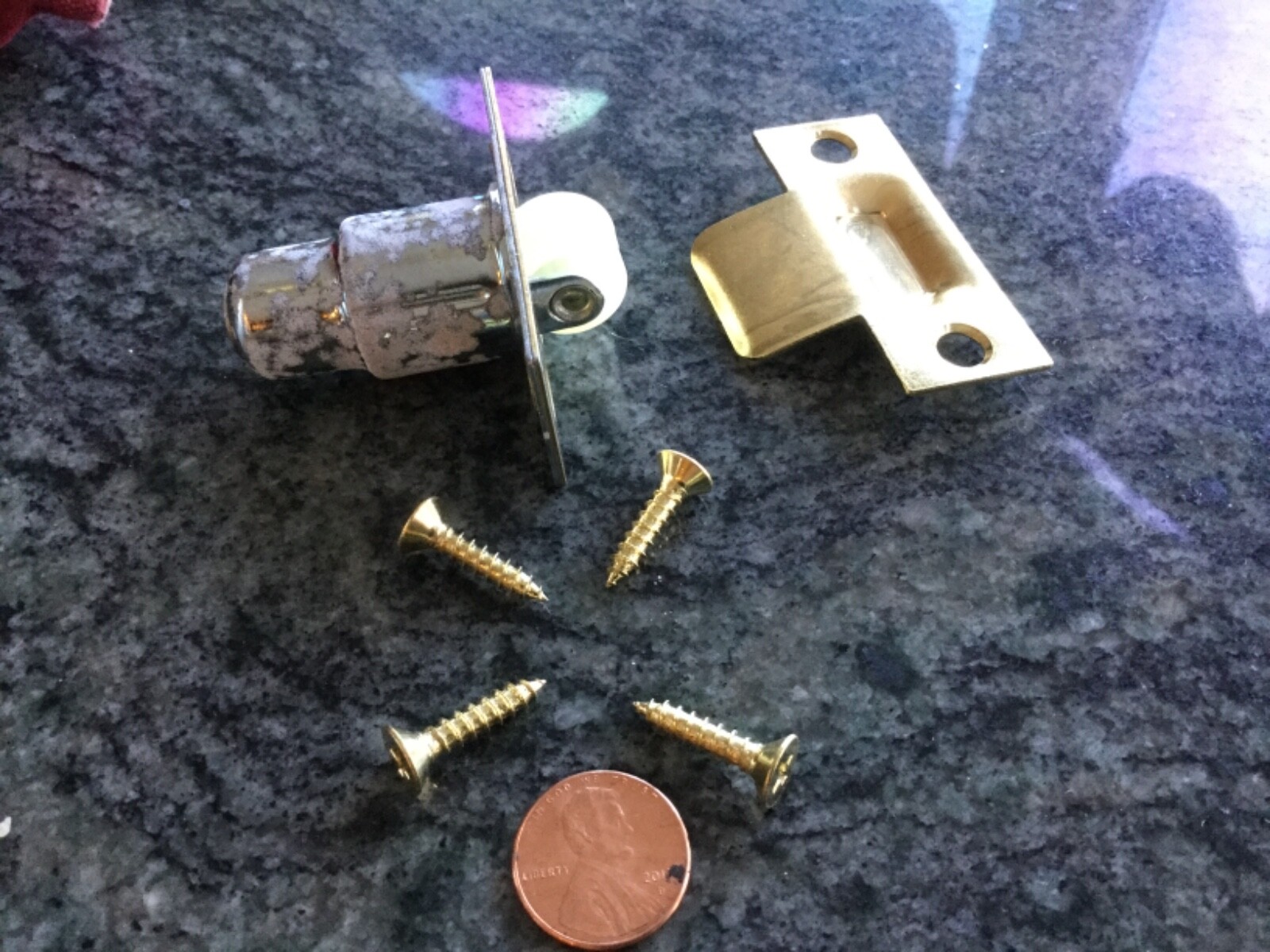 2 Stanley Brass Roller Catch 31-0360 for interior doors closet door 7/8 cabinet